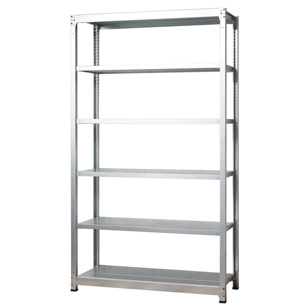 北島　軽中量棚１００ｋｇタイプ　単体６段　幅１８０×奥行３０×高さ２４０ｃｍ