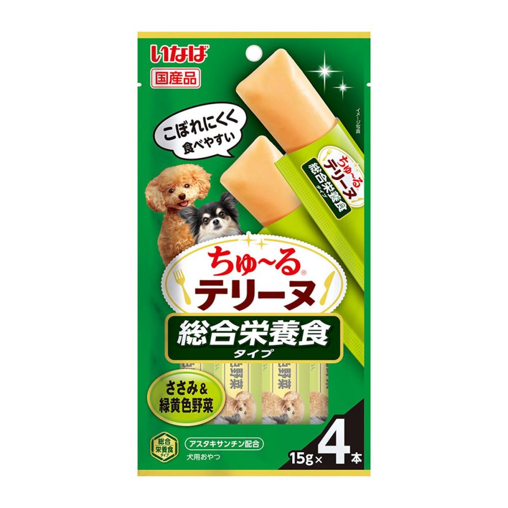 いなば　ちゅ～るテリーヌ　総合栄養食タイプ　ささみ＆緑黄色野菜　１５ｇ×４本