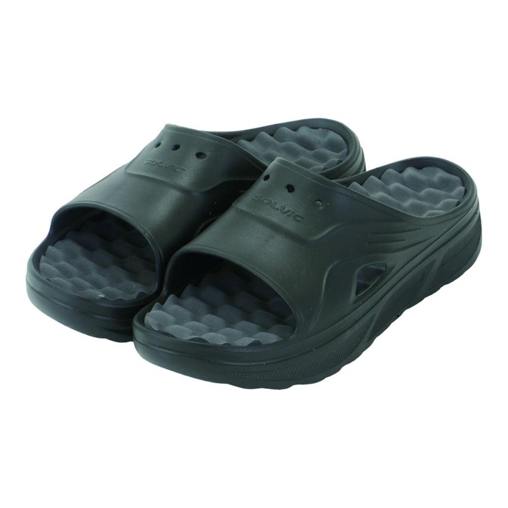 【予約品＿３月下旬入荷】ＳＯＬＶＩＣ（ソルビック）　ハイボリュームスライドサンダル　ブラック　Ｌ【注文期限：２／２８】