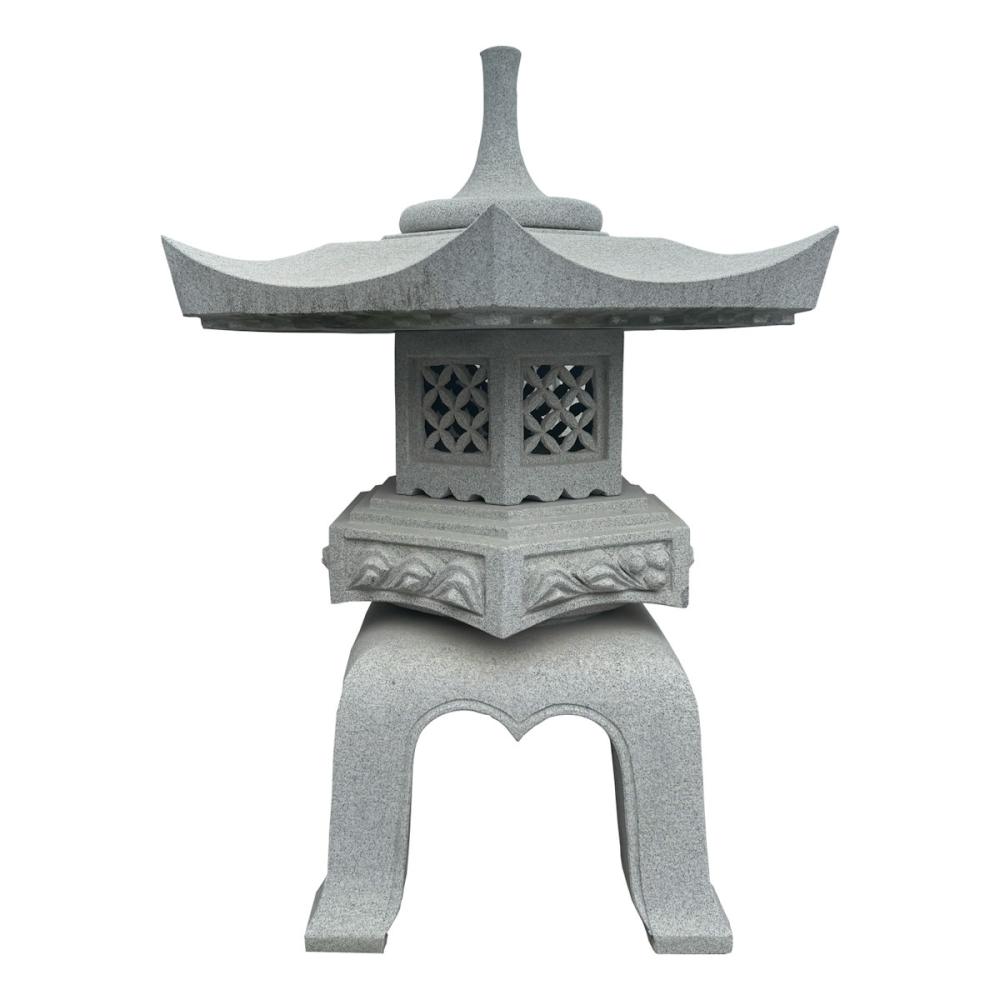 大光産業　灯篭　中国産　白御影　六角雪見　２尺