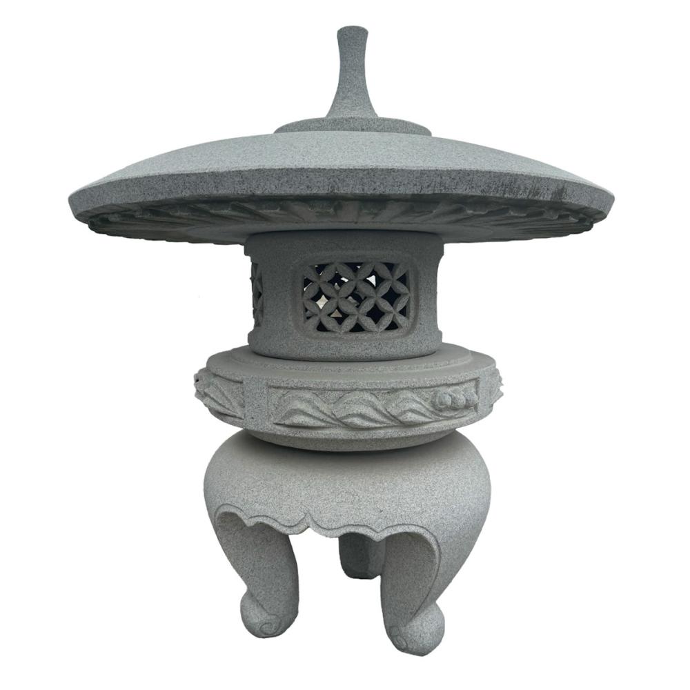 大光産業　灯篭　中国産　白御影　丸雪見　２尺