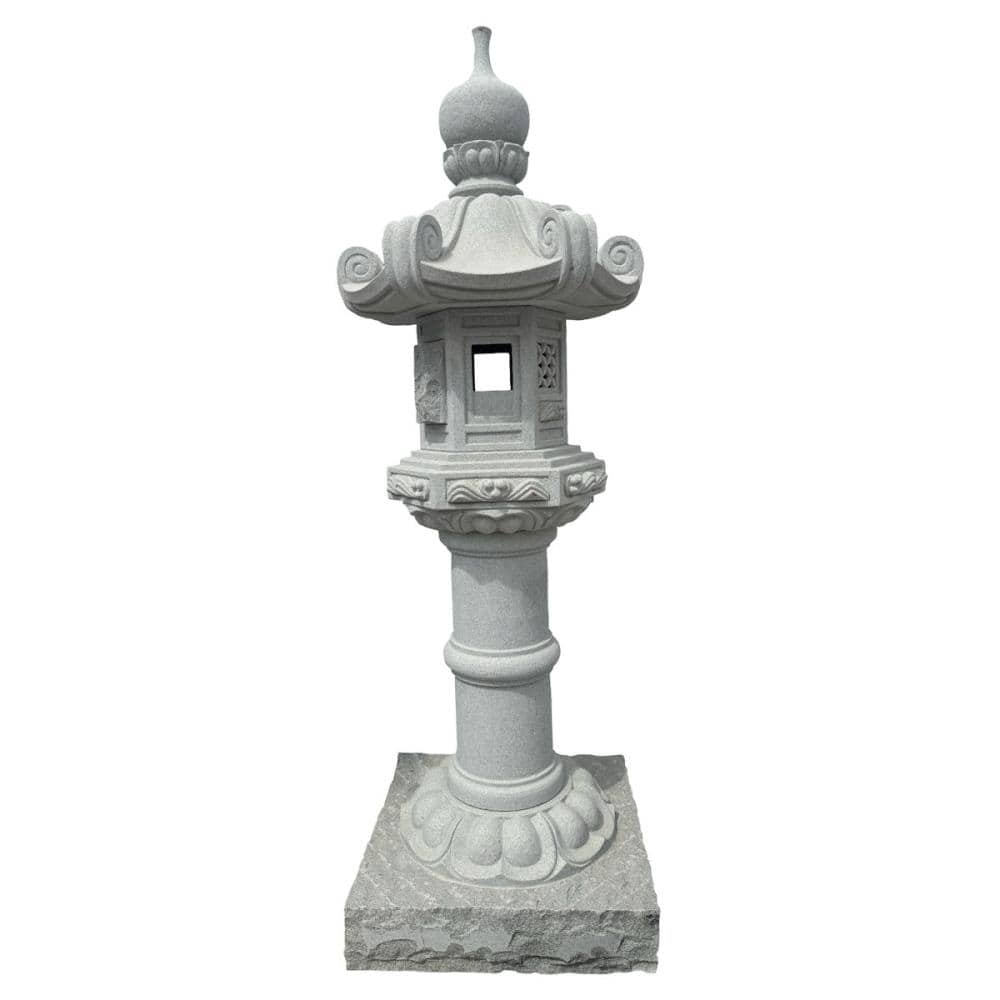 大光産業　灯篭　中国産　白御影　春日灯篭　３．５尺