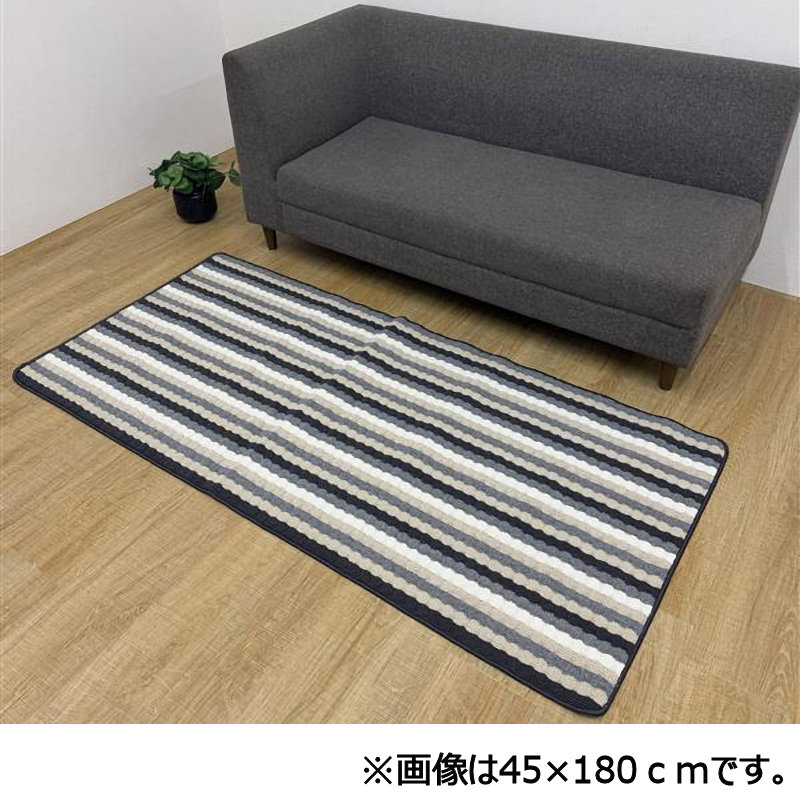 イケヒコ　タフトインテリアマット　ペルセ　グレー　４５×７５ｃｍ