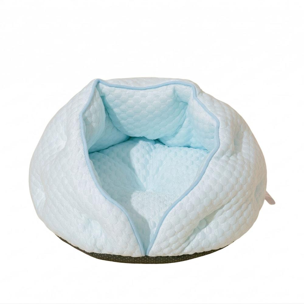 Ｐｅｔａｍｉ　ふんわり冷感　包まれベッド　ミントブルー