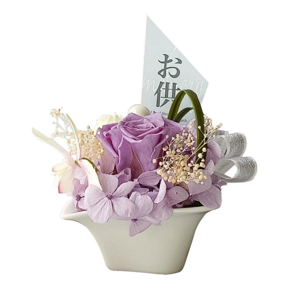 プリザーブドフラワー　しずく　パープル