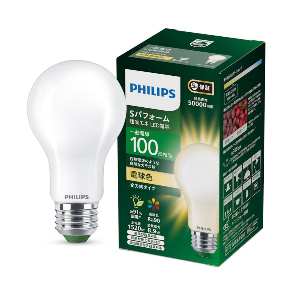 フィリップス　ＬＥＤ電球Ｓパフォーム　１００Ｗ　Ｅ２６　電球色　ＳＰＦＤ１００Ｙ