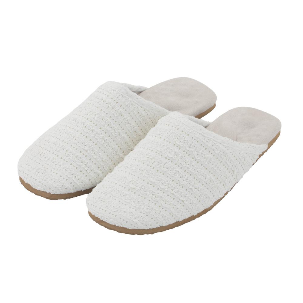 アテーナライフ　履くだけで足ツボ刺激スリッパ　ホワイト　フリーサイズ