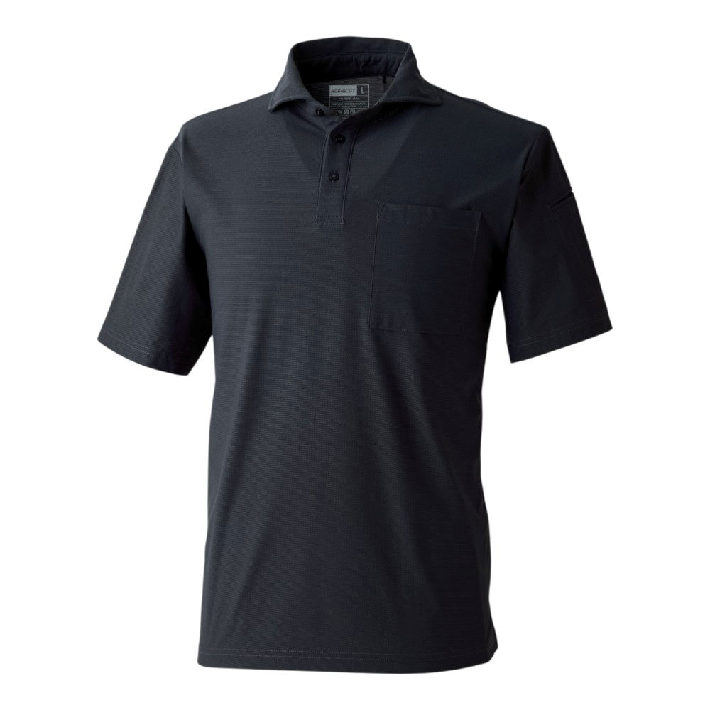 ＨＯＰ－ＳＣＯＴ　ＵＶドライストレッチ半袖ポロシャツ　Ｂ・ブラック　３Ｌ　７００４１１