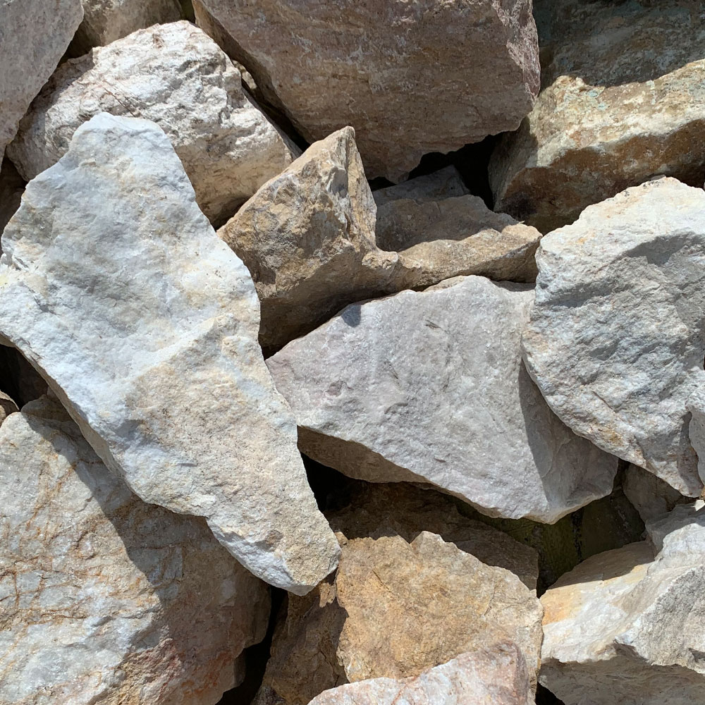 大光産業（ＴＡＩＫＯＨ）　マーブルイエローゴロタ　１００－２００ｍｍ　２０ｋｇ