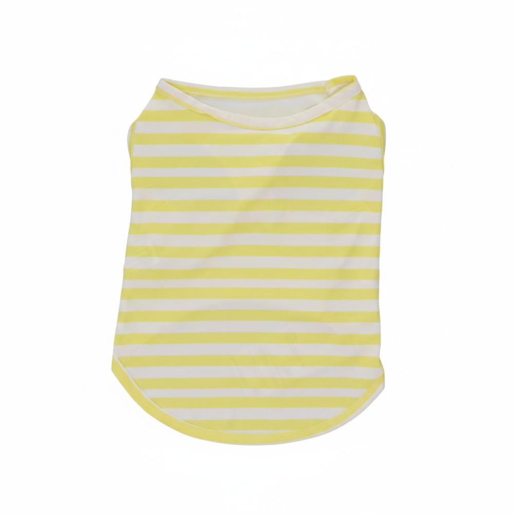 Ｐｅｔａｍｉ　冷感ペットウェア　ボーダー　イエロー　３号