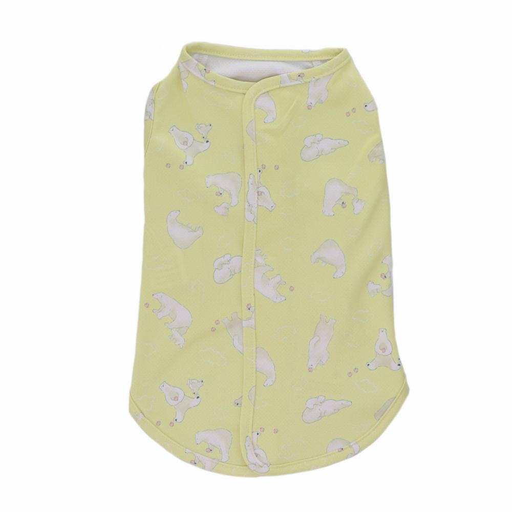 Ｐｅｔａｍｉ　着やすい冷感ベスト　白くま　イエロー　３号ロング