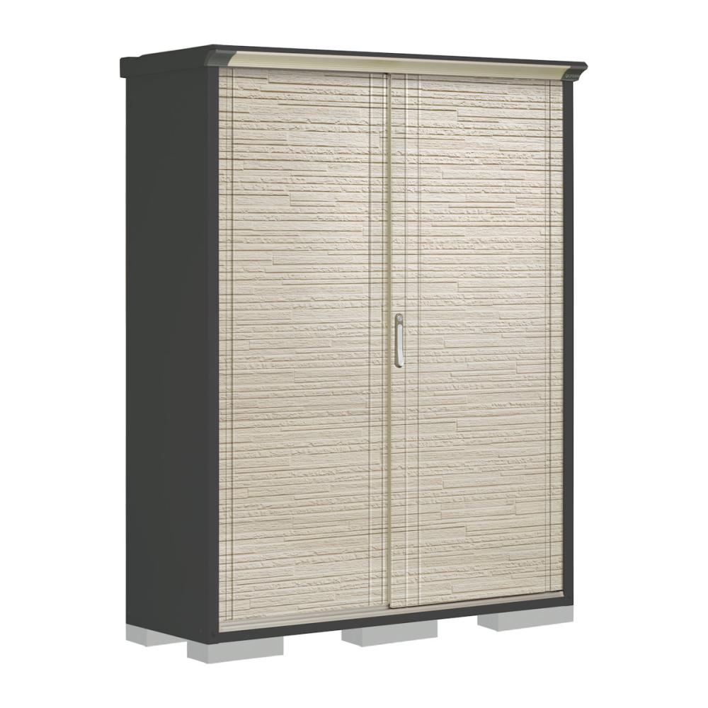 タクボ物置　ペインタ　（ＧＰ）　本体アイボリーブラック　間口１５０×奥行５３×高さ１９０ｍｍ　全面棚タイプ　ＳＤストーン　ＰＹ－１５５ＡＦＥ３