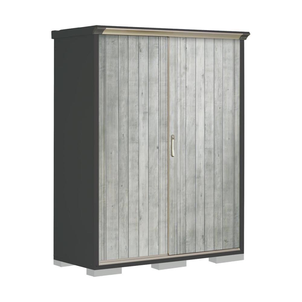 タクボ物置　ペインタ　（ＧＰ）　本体アイボリーブラック　間口１５０×奥行６５×高さ１９０ｍｍ　たて置きタイプ　ＷＴグレー　ＰＹ－１５６ＡＴＥ４