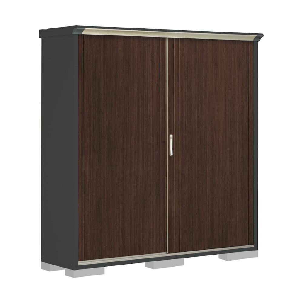 タクボ物置　ペインタ　（ＧＰ）　本体アイボリーブラック　間口１８８×奥行５３×高さ１９０ｍｍ　全面棚タイプ　ＷＴブラックチェリー　ＰＹ－１９５ＡＦＥ６