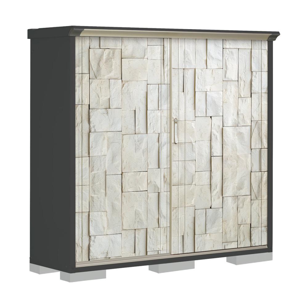 タクボ物置　ペインタ　（ＧＰ）　本体アイボリーブラック　間口１７０×奥行５３×高さ１６０ｍｍ　たて置きタイプ　ＳＤメタル　ＰＹ－１７５ＢＴＥ１