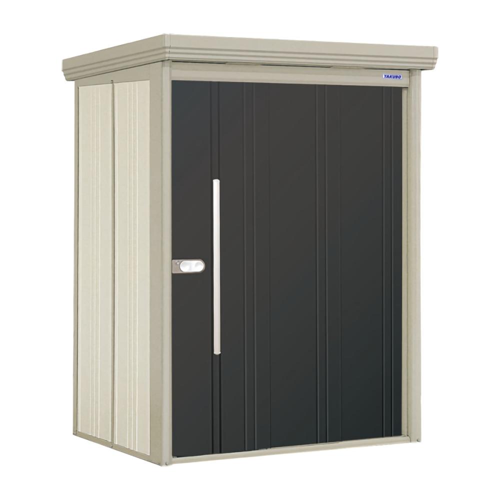 タクボ物置　Ｍｒ．ストックマン　ダンディ　間口１５０×奥行１２２ｃｍ　背面棚タイプ　多雪型・標準屋根　アイボリーブラック　ＮＤ－Ｓ１５１２Ａ
