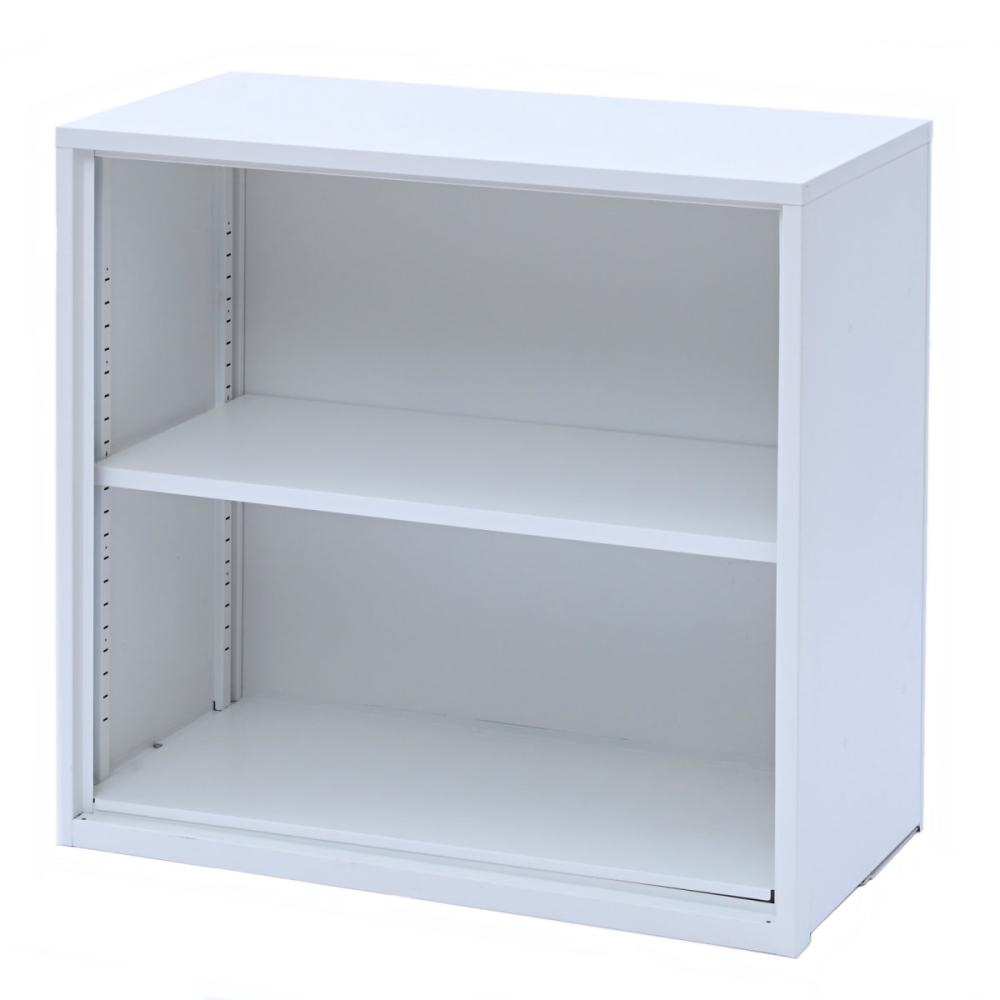 山善　キャビネット　ホワイト　幅８０×高さ７６．５×奥行４０ｃｍ　ＥＦＣ－ＯＰ２ＵＰ（ＷＨ）