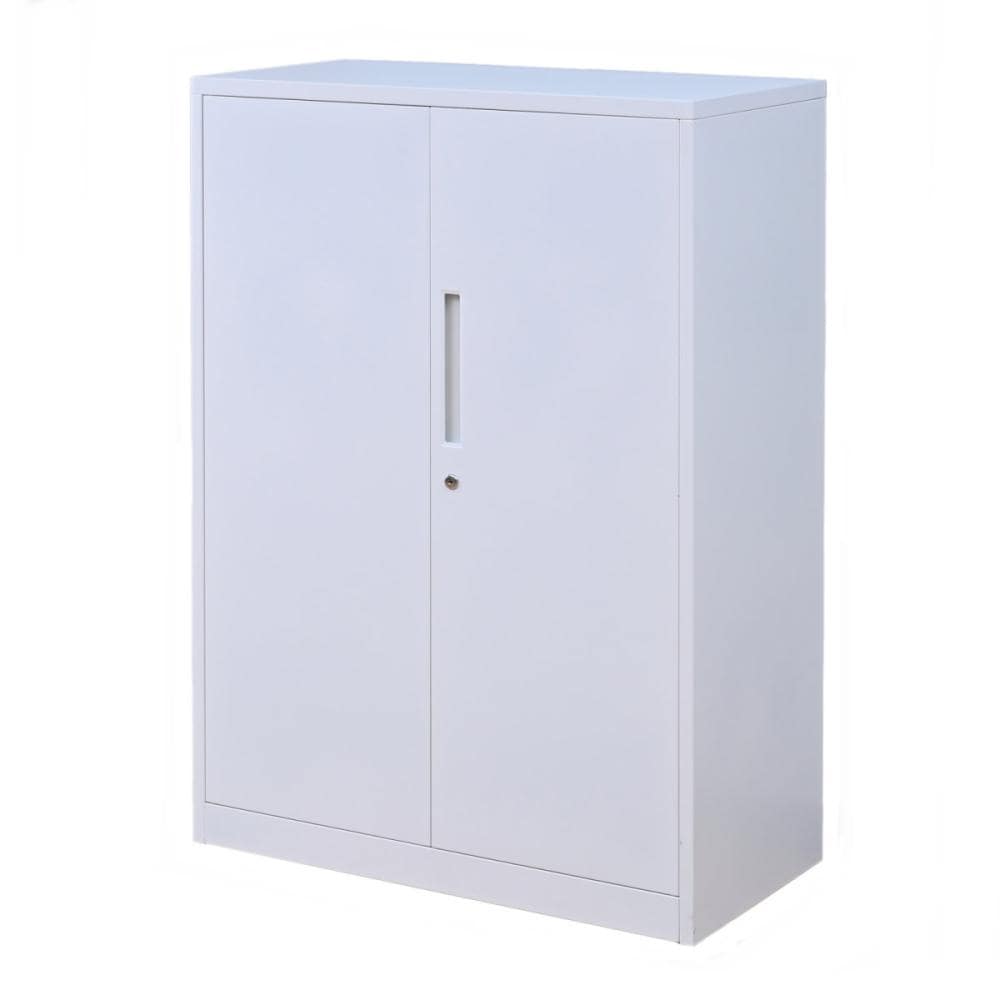 山善　両開きキャビネット　ホワイト　幅８０×高さ１１３×奥行４０ｃｍ　ＣＳＣ－ＤＤ３（ＷＨ）