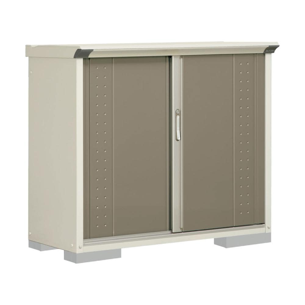 タクボ物置　グランプレステージ ジャンプ　間口１３０×奥行５３×高さ１１０ｃｍ　全面棚タイプ　ルミナスシルバー　ＧＰ－１３５ＤＦＬＳ