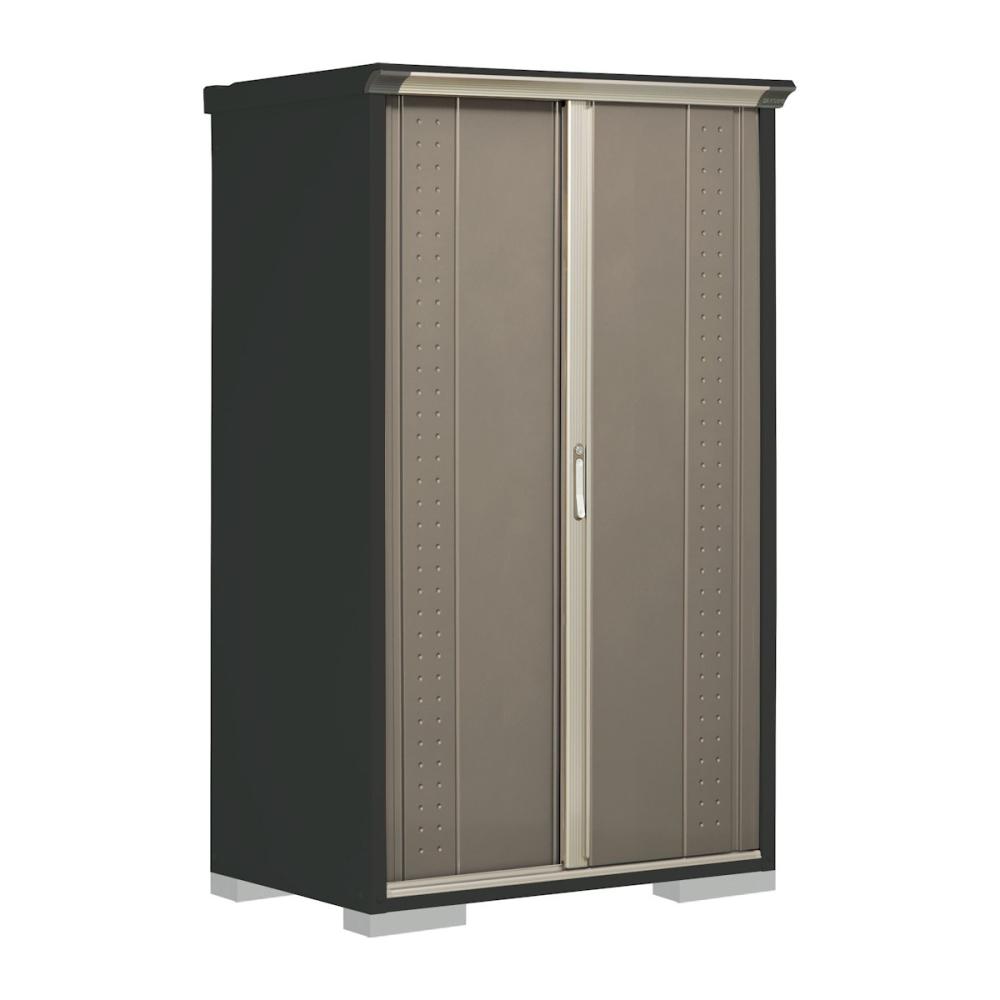 タクボ物置　グランプレステージ ジャンプ　本体アイボリーブラック　間口１１２×奥行７５×高さ１９０ｃｍ　全面棚タイプ　ルミナスシルバー　ＧＰＹ－１１７ＡＦＬＳ