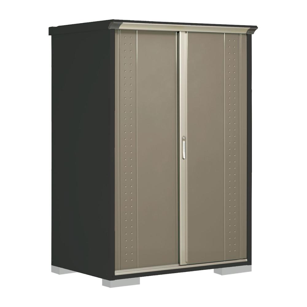 タクボ物置　グランプレステージ ジャンプ　本体アイボリーブラック　間口１３０×奥行９０×高さ１９０ｃｍ　全面棚タイプ　ムーンホワイト　ＧＰＹ－１３９ＡＦＭＷ