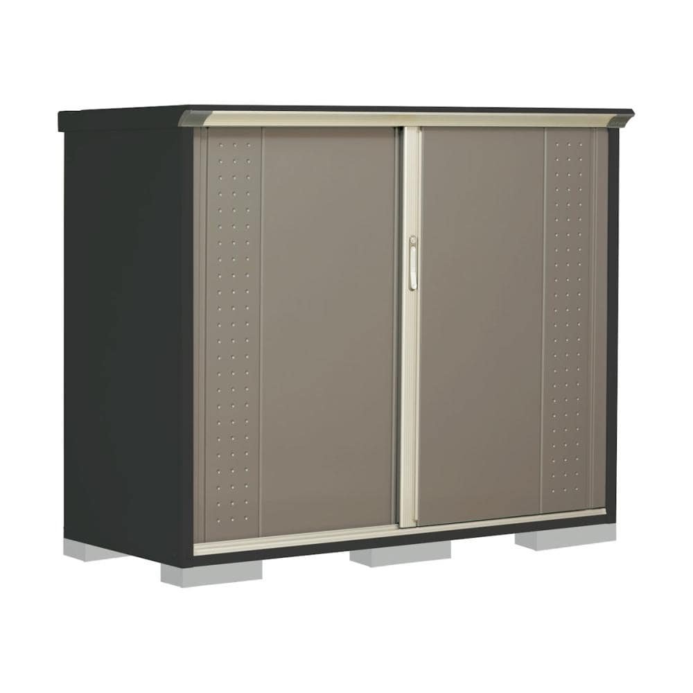タクボ物置　グランプレステージ ジャンプ　本体アイボリーブラック　間口１７０×奥行７５×高さ１４０ｃｍ　全面棚タイプ　アイボリーブラック　ＧＰＹ－１７７ＣＦＹＫ