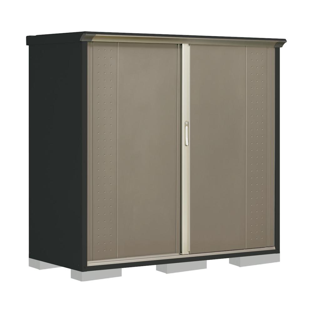 タクボ物置　グランプレステージ ジャンプ　本体アイボリーブラック　間口１７０×奥行７５×高さ１６０ｃｍ　全面棚タイプ　ムーンホワイト　ＧＰＹ－１７７ＢＦＭＷ