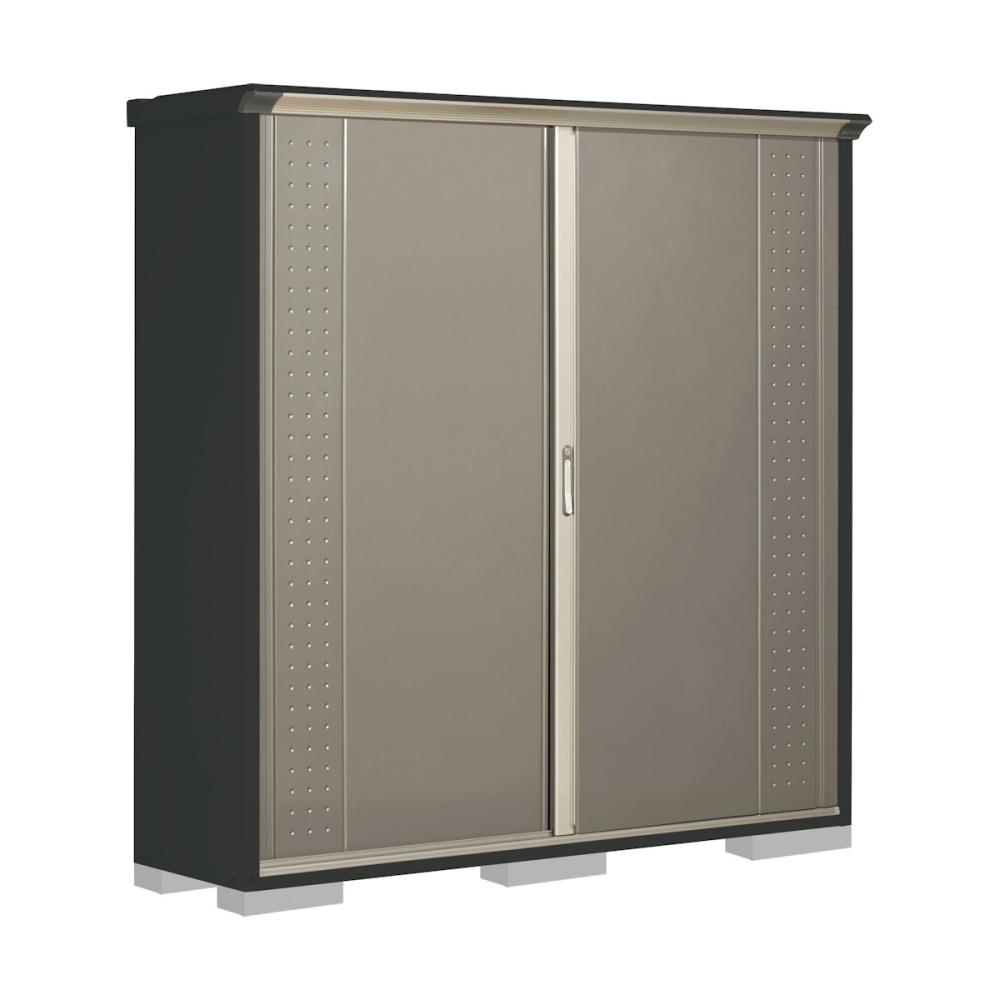 タクボ物置　グランプレステージ ジャンプ　本体アイボリーブラック　間口１８８×奥行５３×高さ１９０ｃｍ　全面棚タイプ　ムーンホワイト　ＧＰＹ－１９５ＡＦＭＷ