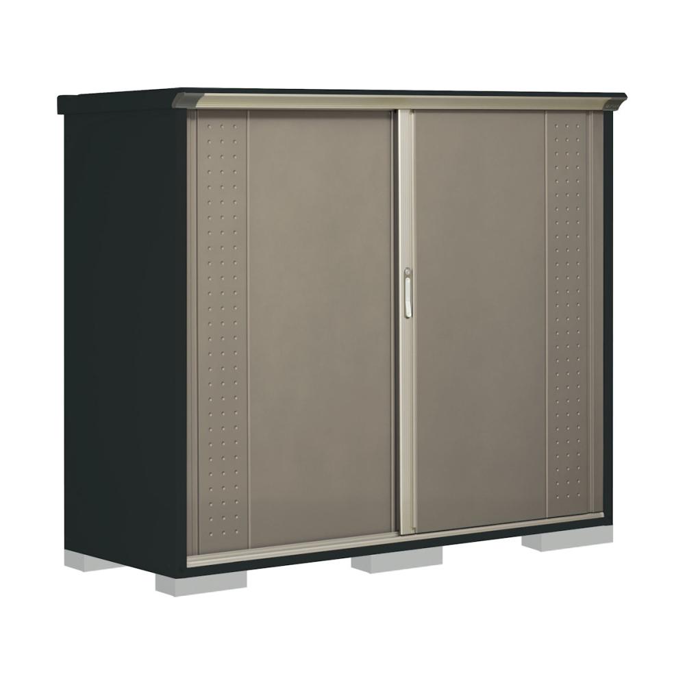 タクボ物置　グランプレステージ ジャンプ　本体アイボリーブラック　間口１８８×奥行７５×高さ１６０ｃｍ　全面棚タイプ　カーボンブラウン　ＧＰＹ－１９７ＢＦＣＢ