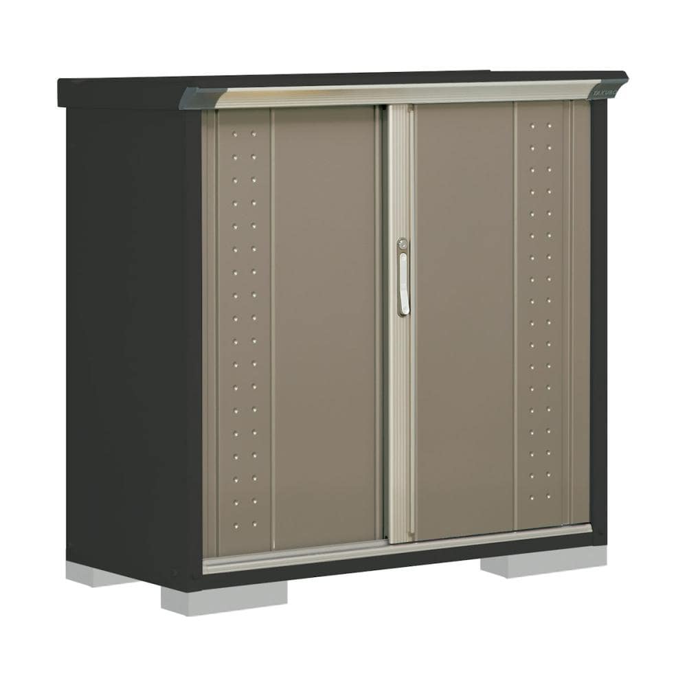 タクボ物置　グランプレステージ ジャンプ　本体アイボリーブラック　間口１１２×奥行５３×高さ１１０ｃｍ　たて置きタイプ　ムーンホワイト　ＧＰＹ－１１５ＤＴＭＷ