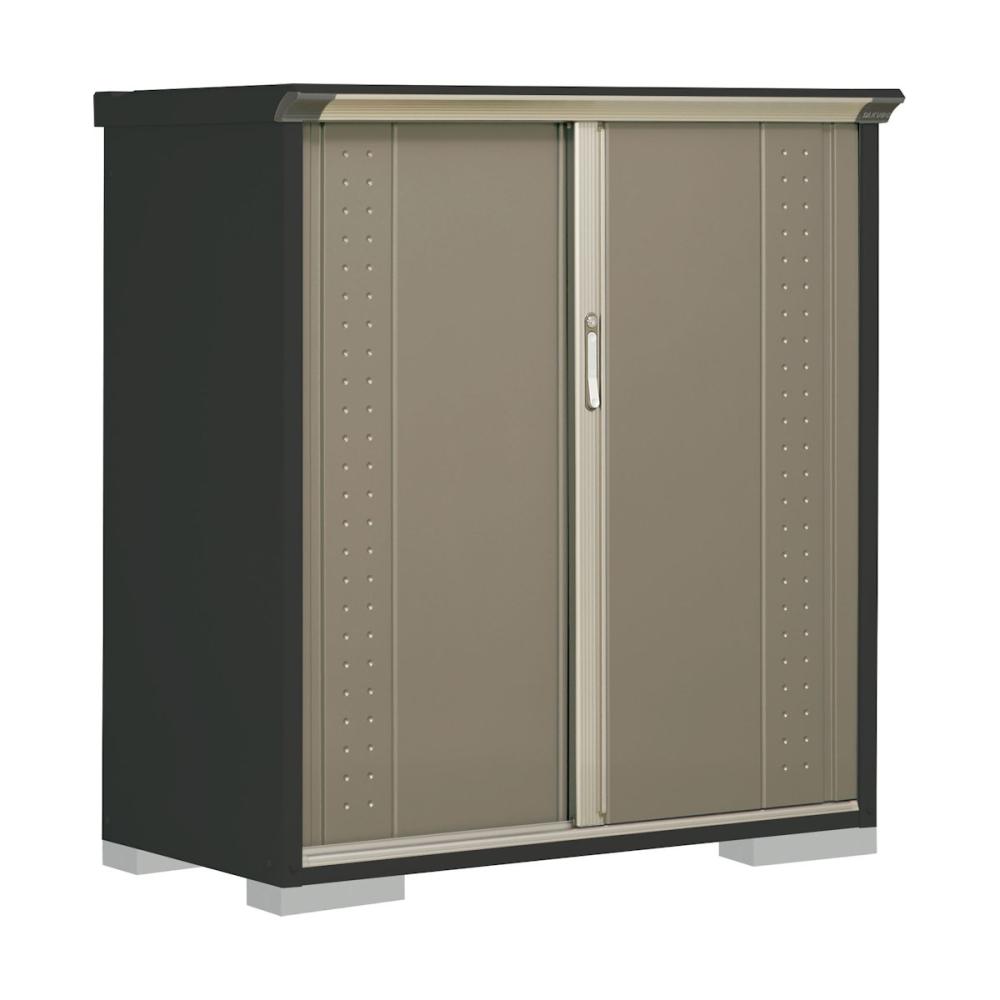 タクボ物置　グランプレステージ ジャンプ　本体アイボリーブラック　間口１３０×奥行６５×高さ１４０ｃｍ　たて置きタイプ　ムーンホワイト　ＧＰＹ－１３６ＣＴＭＷ