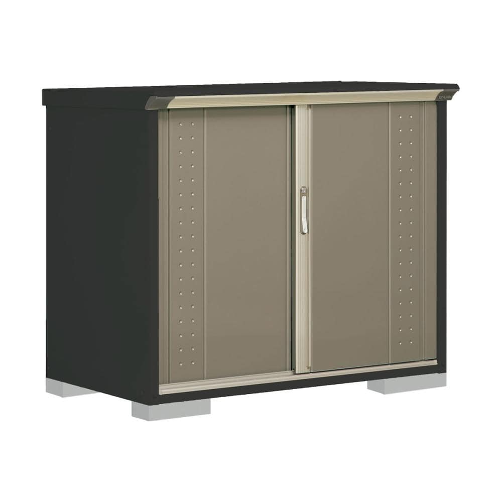 タクボ物置　グランプレステージ ジャンプ　本体アイボリーブラック　間口１３０×奥行７５×高さ１１０ｃｍ　たて置きタイプ　カーボンブラウン　ＧＰＹ－１３７ＤＴＣＢ