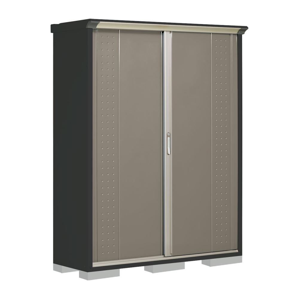 タクボ物置　グランプレステージ ジャンプ　本体アイボリーブラック　間口１５０×奥行５３×高さ１９０ｃｍ　たて置きタイプ　ナッツカーキ　ＧＰＹ－１５５ＡＴＫＡ