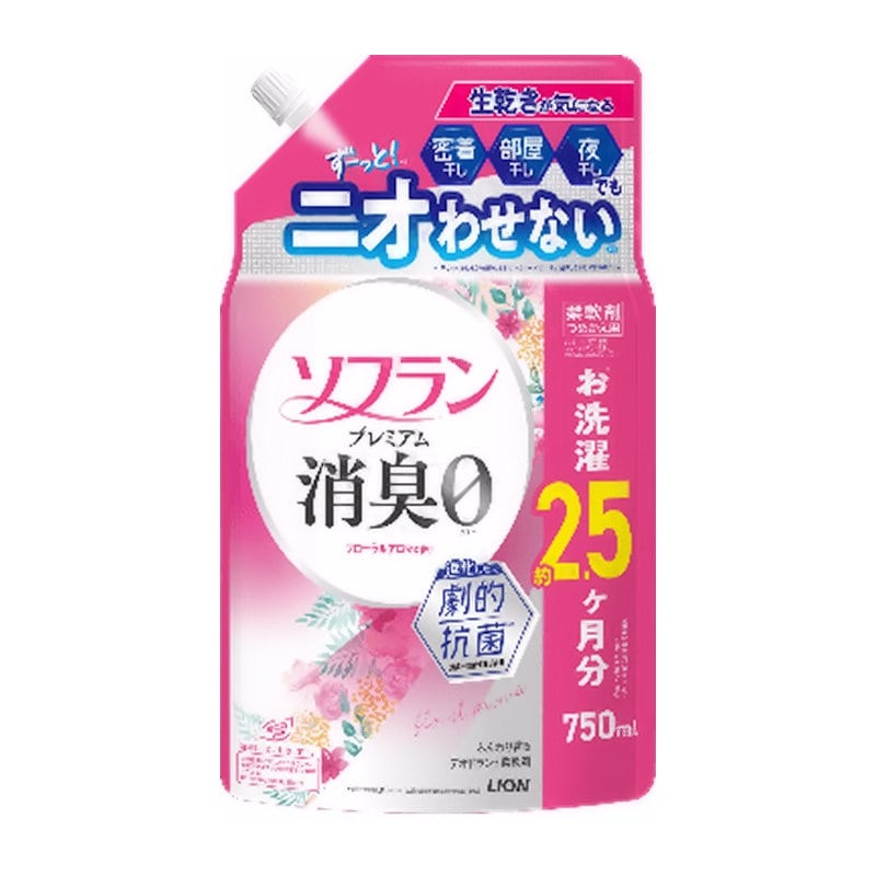 ライオン　ソフラン　プレミアム消臭　フローラルアロマ　詰め替え用　７５０ｍＬ