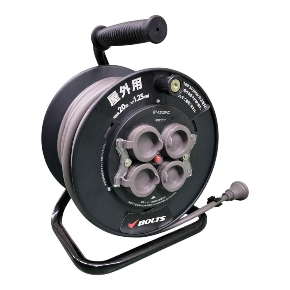 日動 電工ドラム 三相200V 過負荷漏電保護兼用ブレーカ付 20m＿