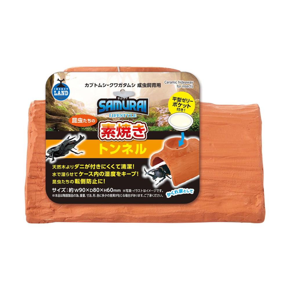 昆虫たちの素焼きトンネル