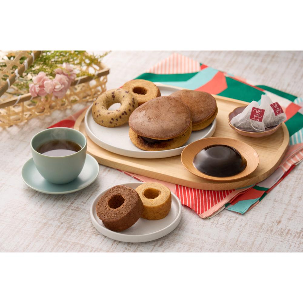 【母の日】風呂敷で包んだ竹籠スイーツ　結びごころ