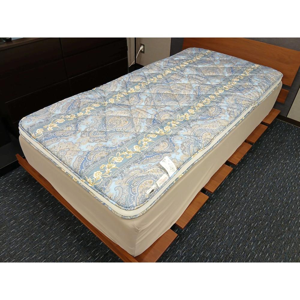 西川の軽量４層マチ付き敷布団　ブルー　シングル　１００×２００ｃｍ