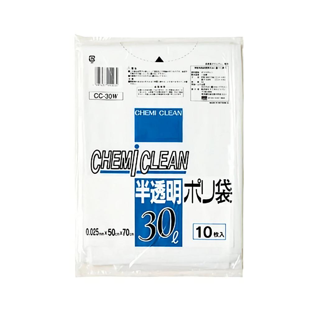 ケミカルジャパン　乳白半透明ポリ袋　３０Ｌ　１０枚入り