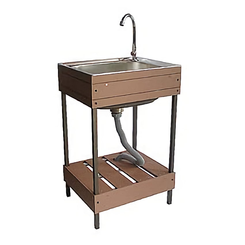 人工木ガーデンシンク　小　ブラウン