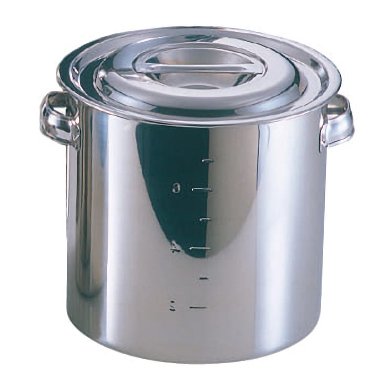 江部松商事　ＥＢＭ　１８－８　キッチンポット／寸胴鍋（目盛付）　２０ｃｍ　板手付