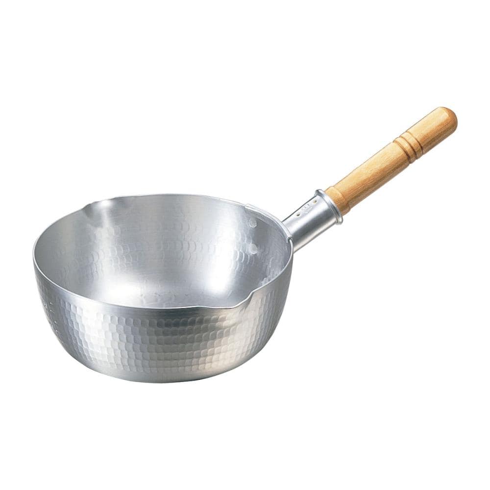 ナカオ　アルミ打出　雪平鍋（目盛付）　１９．５ｃｍ　両口