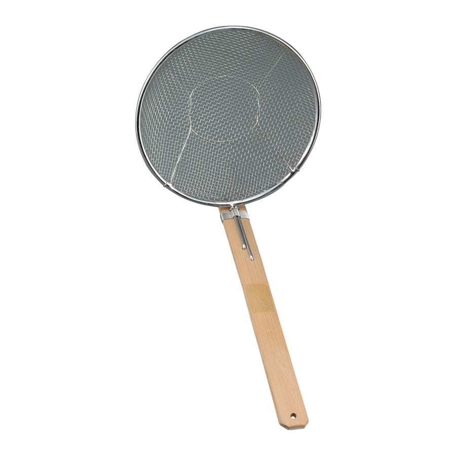 １８－８ステンレス　竹柄そばあげ　縦型　１８ｃｍ