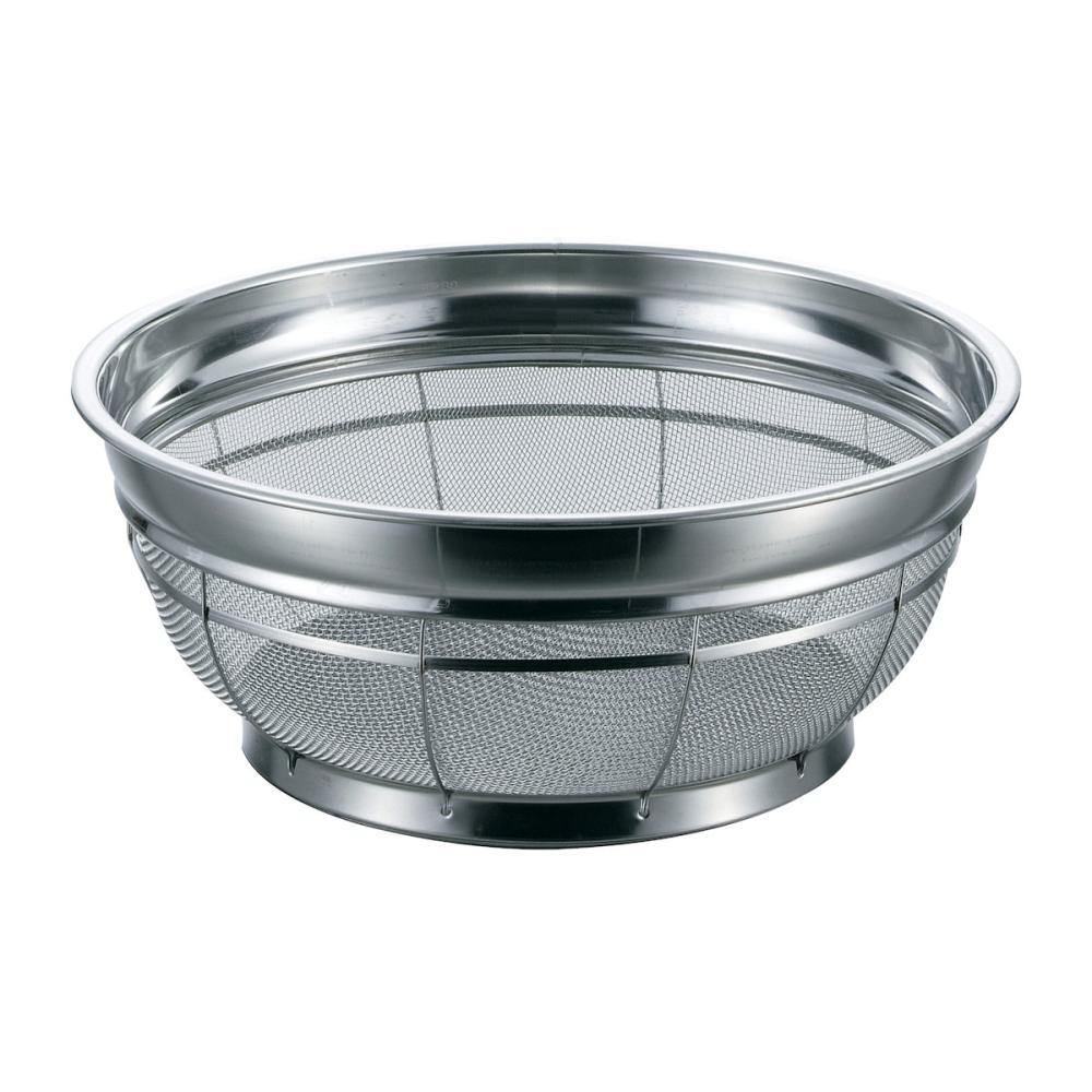 本間冬治工業　弁慶　ＢＫ　１８－８ステンレス　Ｆ型ザル普通目　２２．５ｃｍ　１４メッシュ