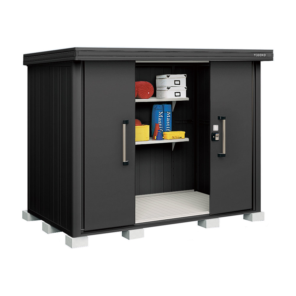 ヨド物置　ＢＬＡＣＫエルモ　一般型　間口２５６×奥行１５１×高さ２１２ｃｍ　ブラック　ＬＭＤ－２５１５－ＢＫ／ＢＫ