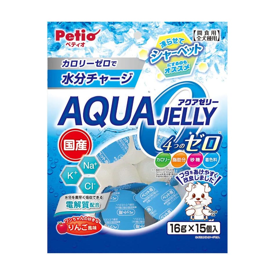 ペティオ　アクアゼリー　４つのゼロ　りんご風味　１６ｇ×１５個入り