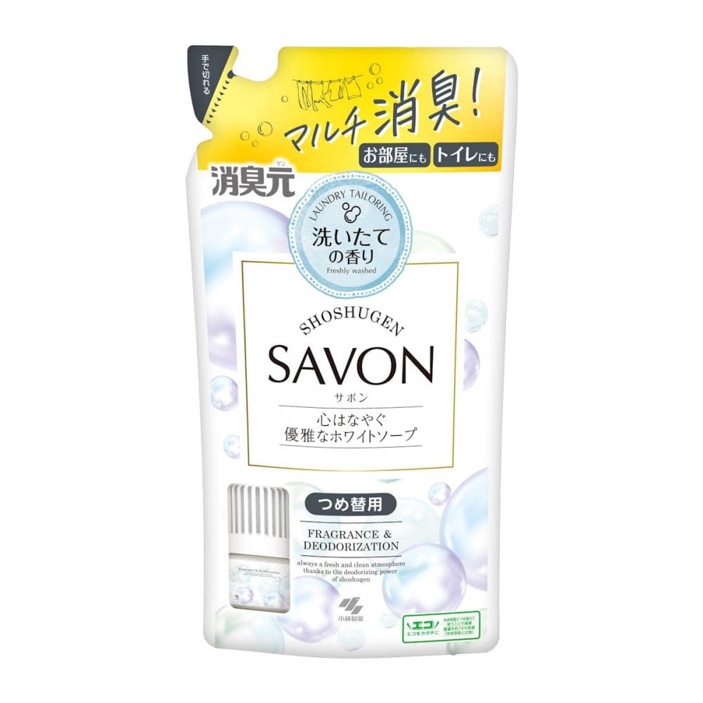 小林製薬　消臭元ＳＡＶＯＮ　ホワイトソープの香り　詰め替え用　４００ｍＬ