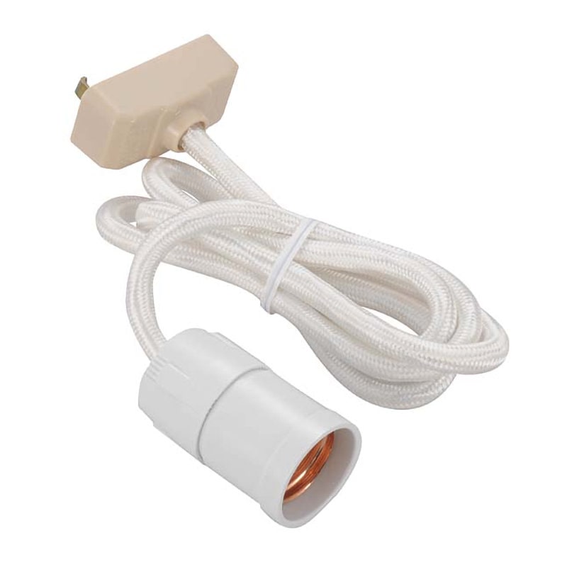 オーム電機　コード付ソケット　引掛シーリング　Ｅ２６　白　Ｌ２６ＣＬ／Ｗ０６－５４３４