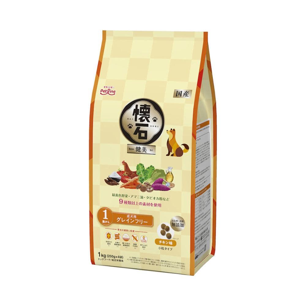 懐石　健美　グレインフリー　１歳から　チキン味　１ｋｇ