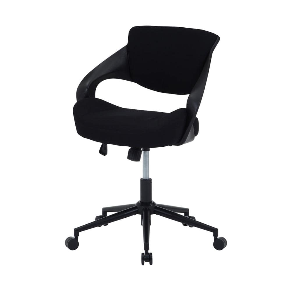 不二貿易　腰当たりが良いチェア　クラウド　ブラック